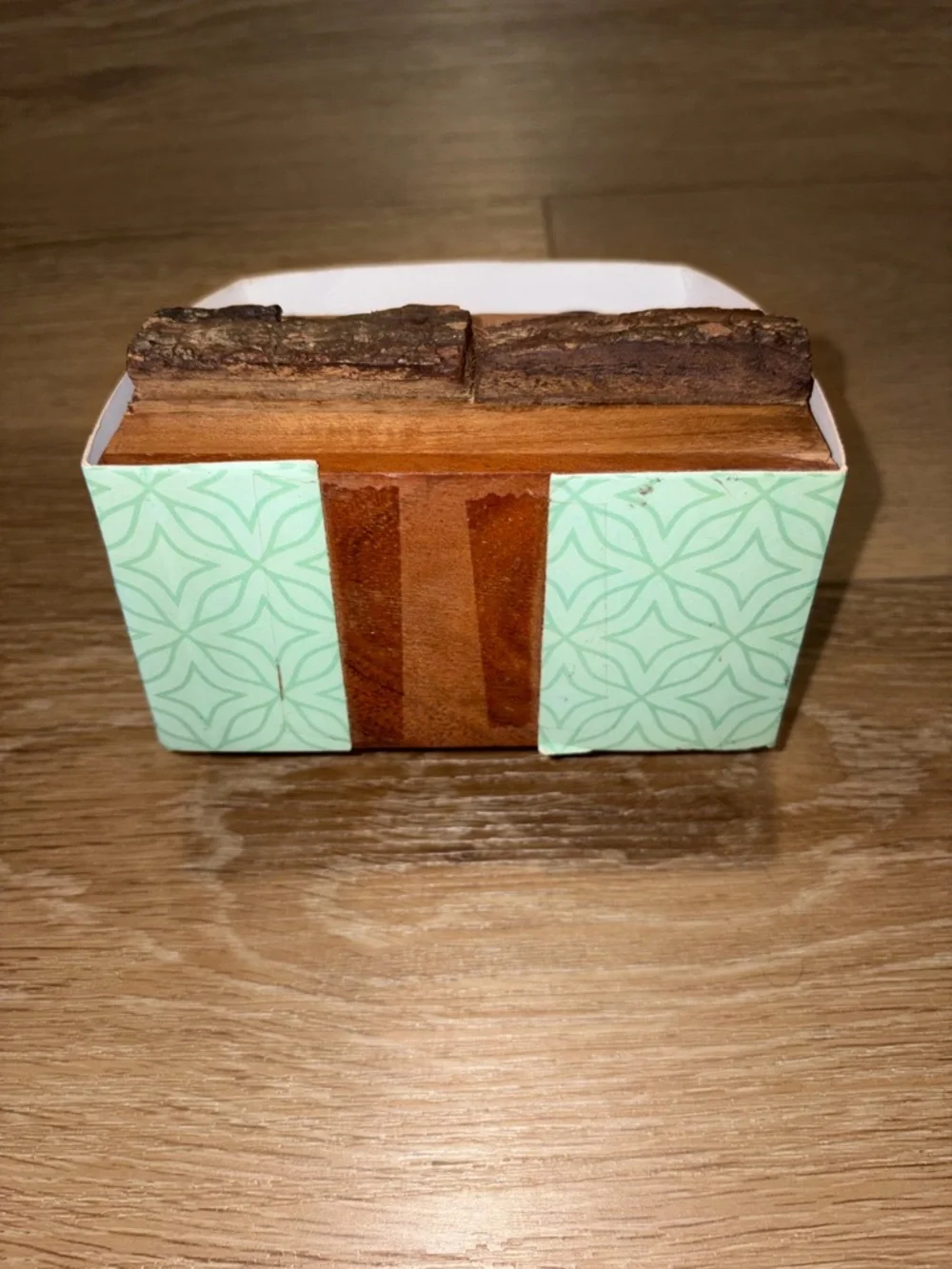Handcrafted Wooden Salt & Pepper Caddy Set Rustic Kitchen Table Decor New